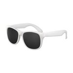 White Frame Classic Sunglasses - White