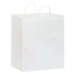 White Kraft Carry-Out Bags - Flexo Ink - White Kraft