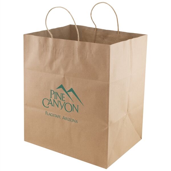 Main Product Image for Wide Gusset Serrated Top Kraft Bag