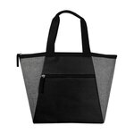 Wide Open Cooler Lunch Bag - Black With Gray
