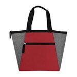 Wide Open Cooler Lunch Bag - Red With Gray