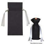 Wine Bottle Non-Woven Gift Bag - Black