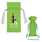 Wine Bottle Non-Woven Gift Bag - Lime