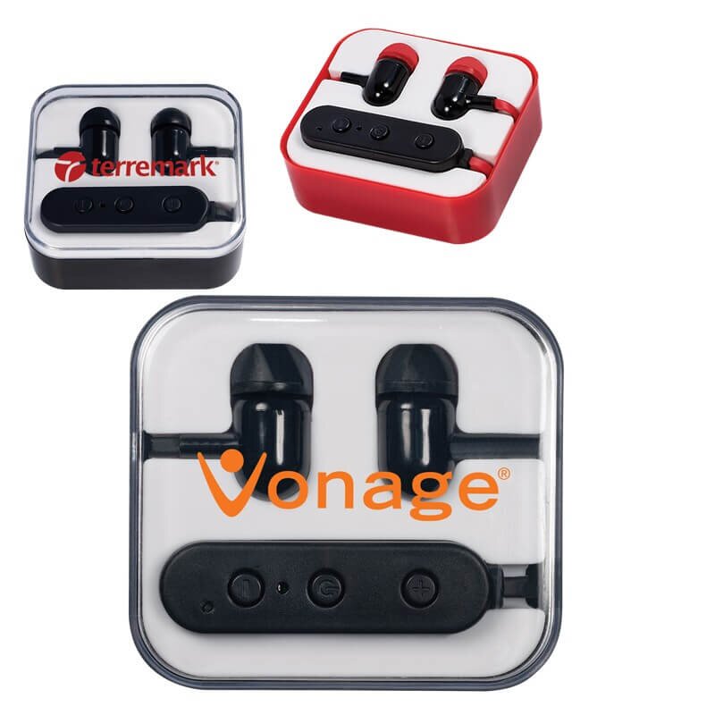 Main Product Image for Imprinted Wireless Bluetooth (R) Earbuds in Case