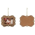Wood Frame Photo Ornament - Brown