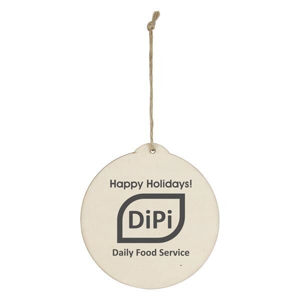 Main Product Image for Custom Wood Ornament 4"- Circle