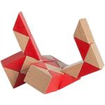 Wood Snake Puzzle - Red