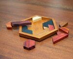 Wooden Hexagon Puzzle -  