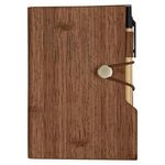 Woodgrain Look Notebook With Sticky Notes And Flags -  
