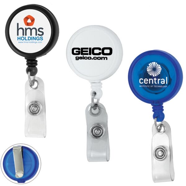 Main Product Image for Worthington Vl 30 Cord Round Jumbo Imprint Retractable Badge