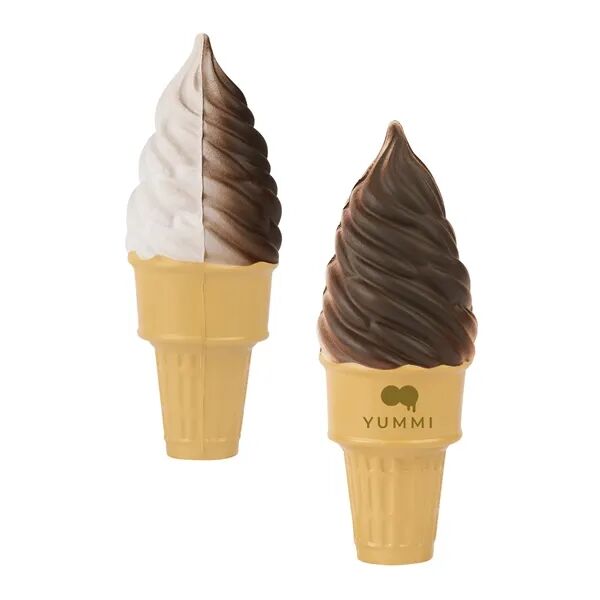 Main Product Image for Custom Logo Soft Serve Ice Cream Cone Shape Stress Ball.