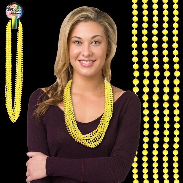 Main Product Image for Yellow Mardi Gras 33" Beads