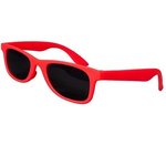 Youth Single-Tone Matte Sunglasses - Red