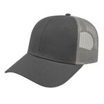 Youth Trucker with Modified Flat Bill Cap - Charcoal-gray
