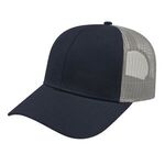 Youth Trucker with Modified Flat Bill Cap - Navy-gray