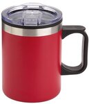 Zara 14 oz Stainless Steel/Polypropylene Mug - Medium Red