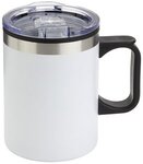 Zara 14 oz Stainless Steel/Polypropylene Mug - Medium White
