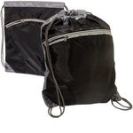 Zip Pouch String-A-Sling Backpack - Black