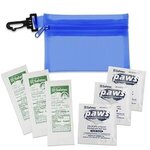 Zip Tote Antimicrobial & Hand Sanitizer Kit - Translucent Blue