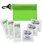 Zip Tote Antimicrobial & Hand Sanitizer Kit - Translucent Green