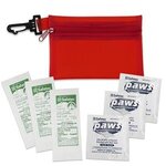 Zip Tote Antimicrobial & Hand Sanitizer Kit - Translucent Red