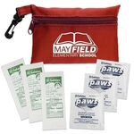 Zipper Tote Antimicrobial and Sanitizer Kit - Red