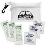Zipper Tote Antimicrobial and Sanitizer Kit - White
