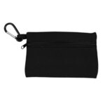 Zipper Tote With Carabiner - Black