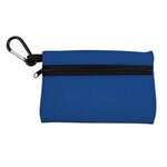 Zipper Tote With Carabiner - Blue