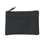 Zippered Coin Pouch - Black