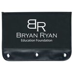Zippered Pencil Case - Black With Black