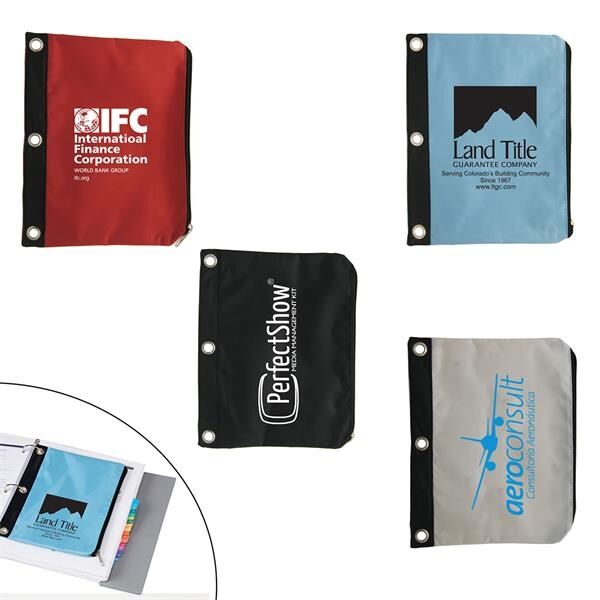 Main Product Image for Zippered Pouch For 3 Ring Binder