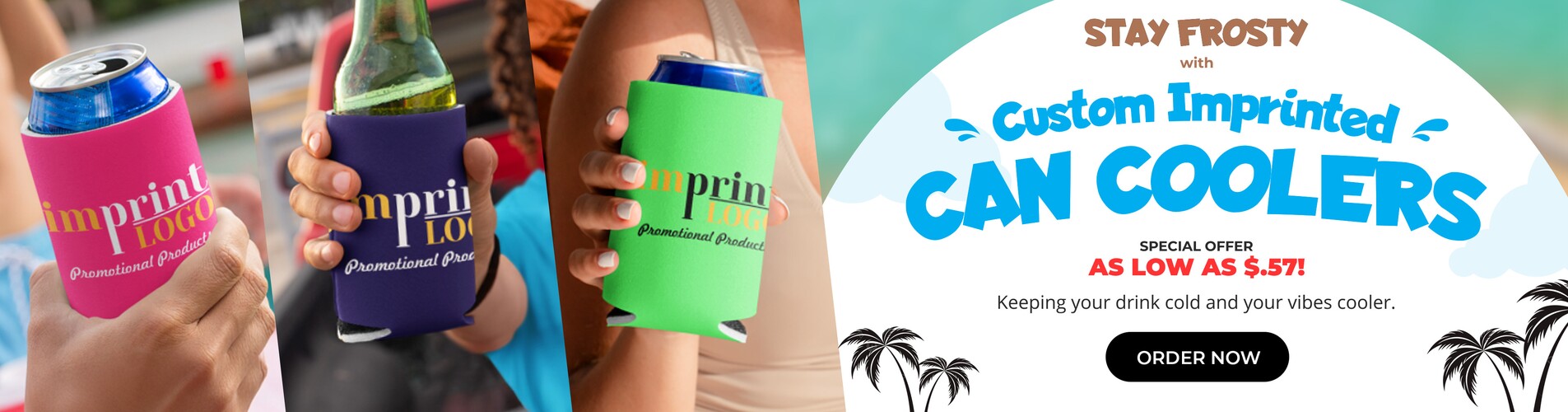 custom logo can coolers