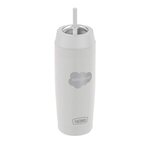 18 oz. Thermos Double Wall Stainless Steel Tumbler with Straw -  