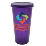 26 oz. Tumbler with Lid, Full Color Digital - Translucent Purple