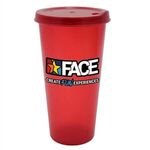 26 oz. Tumbler with Lid, Full Color Digital - Translucent Red