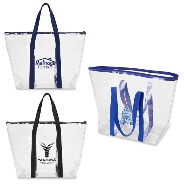 Main Product Image for Custom Printed ClearVue EVA Zipper Tote