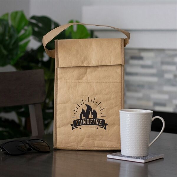 Main Product Image for Custom Printed Kraft Paper Retro Insulated Lunch Bag
