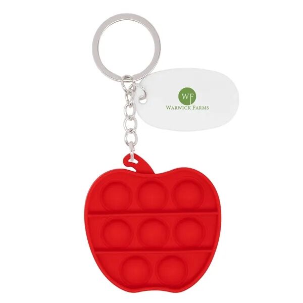 Main Product Image for Branded Push Pop Bubble Apple Fidget Sensory Keychain