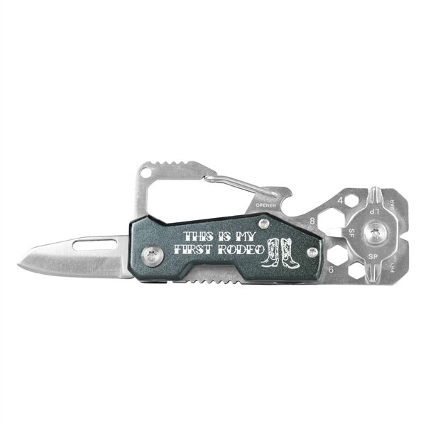 Main Product Image for Custom Logo Carabiner Multitool Knife