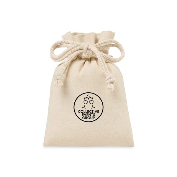 Main Product Image for Custom Printed Canvas Drawstring Gift Bag - Small