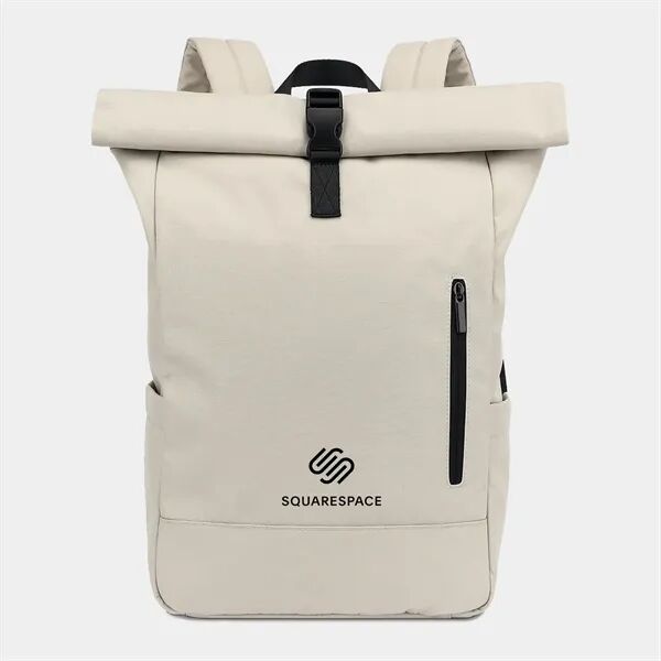 Main Product Image for Custom Logo Malibu Roll Top Laptop Backpack (Tan)