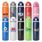 Buy Custom Logo Two-Toned Stainless Steel Pop Straw Bottle 27 Oz