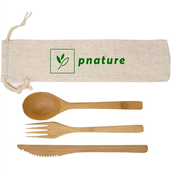Main Product Image for Custom Printed Bamboo Utensil Set
