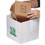 Buy Branded White Kraft Twisted Paper Handle Take Out Bag