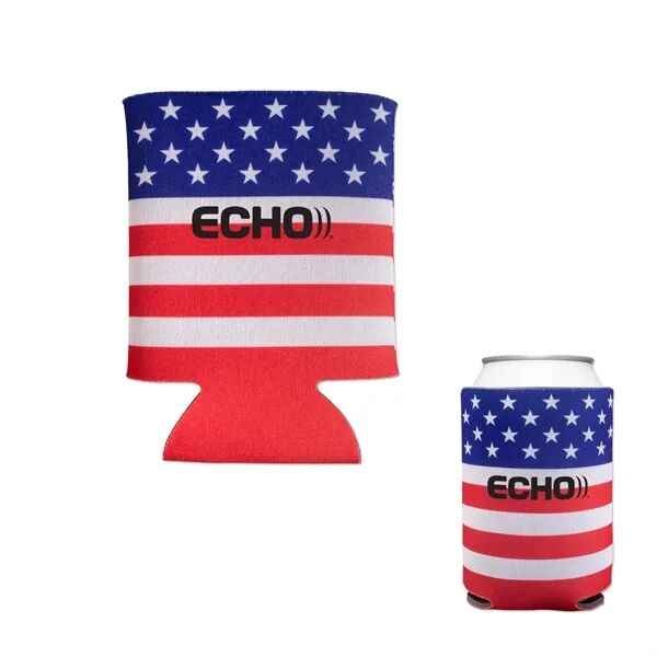 Main Product Image for Custom Printed Patriotic Can Cooler
