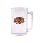 Buy Custom Printed Plastic Fluted Beer Mug with Handle 16 Oz