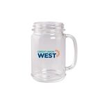 Buy Custom Printed Plastic Mason Jar with Handle 16 Oz