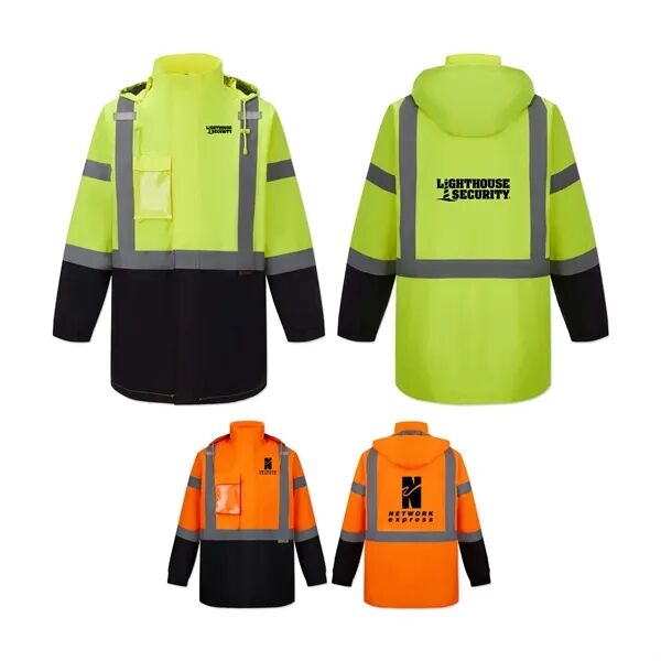 Main Product Image for Branded ANSI Class 3 Water Resistant Safety Parka w/ Hood