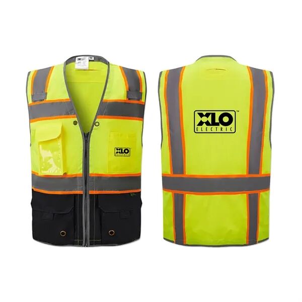 Main Product Image for Custom Logo Deluxe ANSI Class 2 Safety Vest w/Reflective Piping